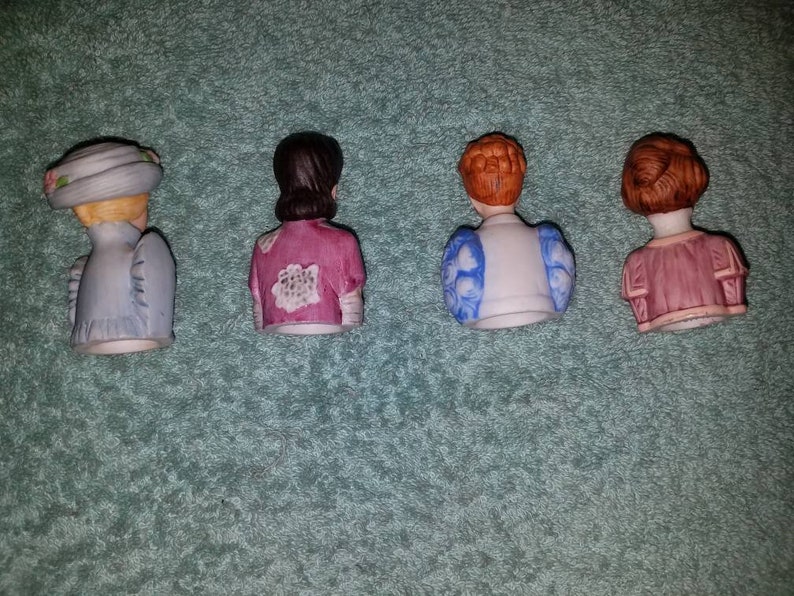 Vintage AVON Fashion Thimbles of Victorian women