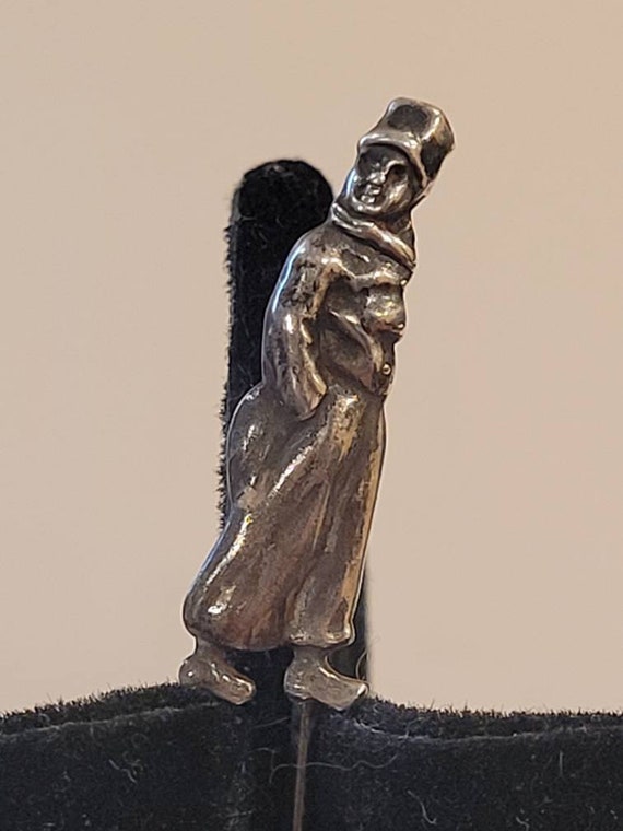 Vintage Sterling Silver Dutch Boy stick pin