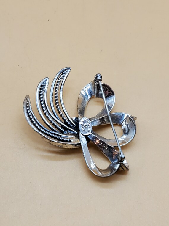 Vintage Danecraft sterling swirl bow brooch - image 8