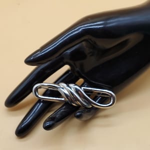 vintage silver tone fancy wide tube bar brooch