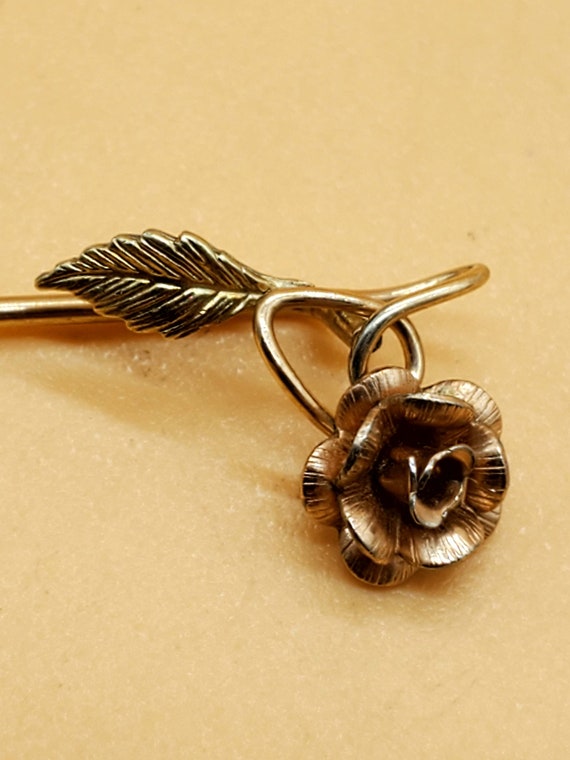 Vintage Krementz Gold overlay rose stick pin