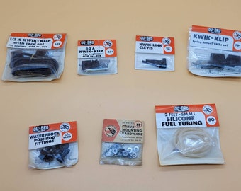 Vintage Du-Bro RC Airplane replacement repair parts, select styles,  NOS