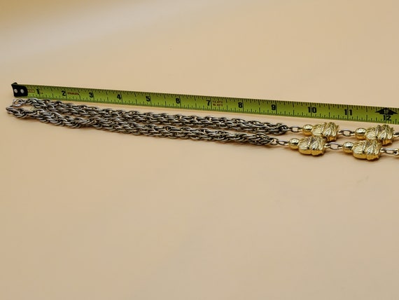 Vintage Donald Stannard gold tone chain necklace … - image 3