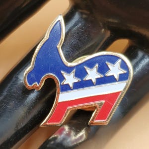 USA Democrat Donkey lapel pin