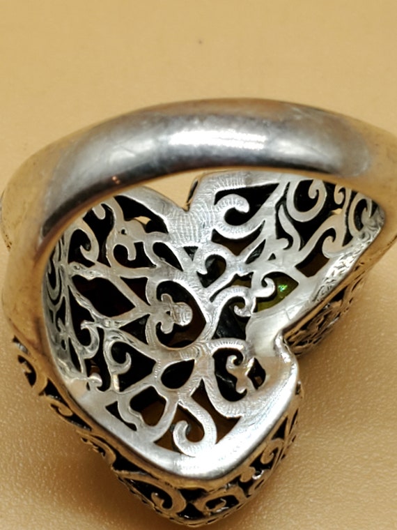 Vintage Artesian sterling silver Multi colored ge… - image 6