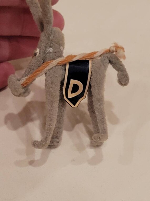 Vintage Democrat Donkey pipe cleaner brooch pin - image 2