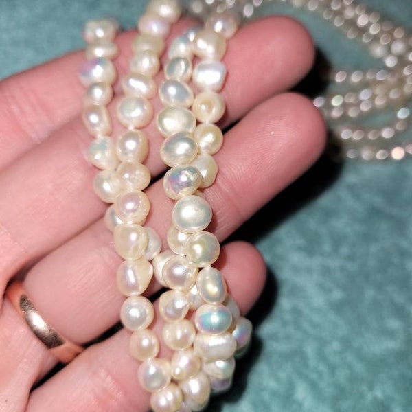 Long Strand Pearls Etsy