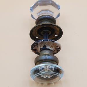 vintage heavy glass door knob