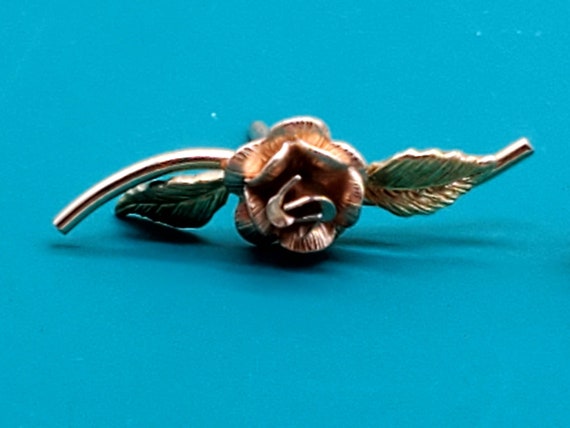 Vintage Krementz gold filled rose pin, select sty… - image 9