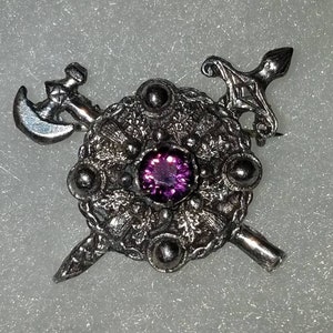 Vintage Antique Crossed Swords Shield Pin, SILVER - Etsy