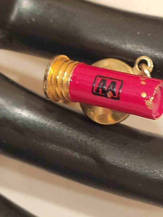 Vintage miniature AA 12 Guage shotgun shell tie pin - Gem