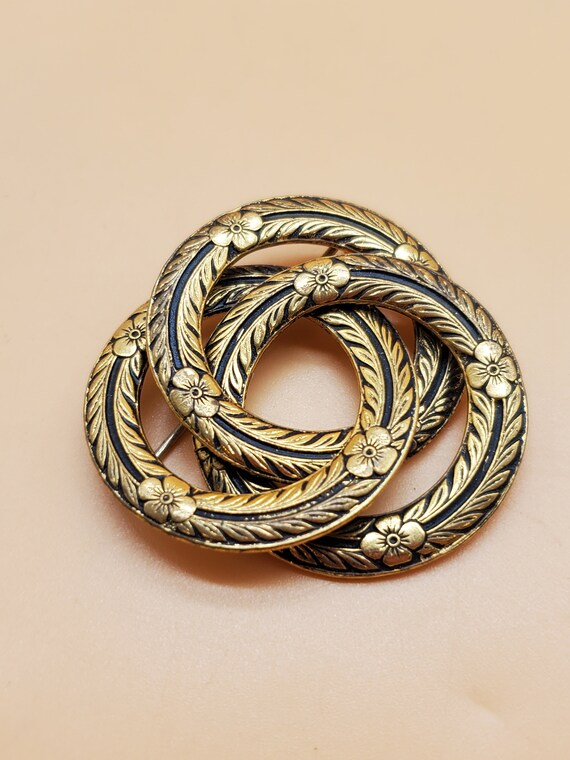 vintage Victorian style interlocking textured loo… - image 7