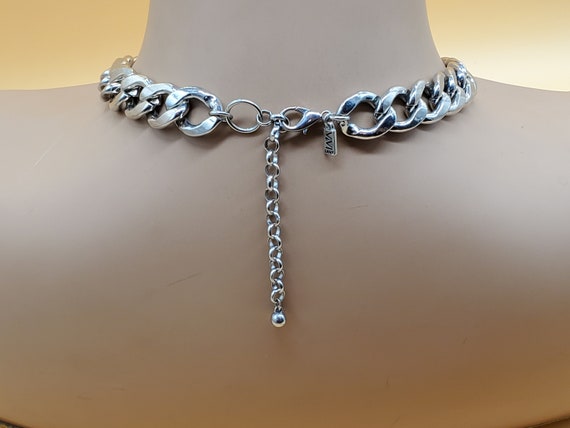 Vintage Vivl chunky rhinestone chain necklace - image 4