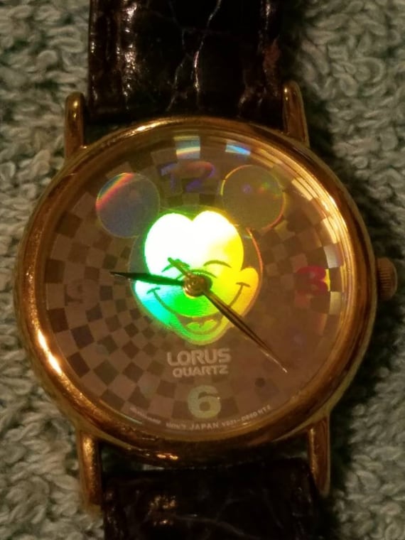 Vintage Disney Mickey Mouse checkered Hologram tw