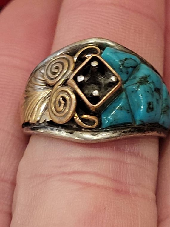 Vintage Ronnie Willie Navajo Sterling Turquoise Ring - Etsy