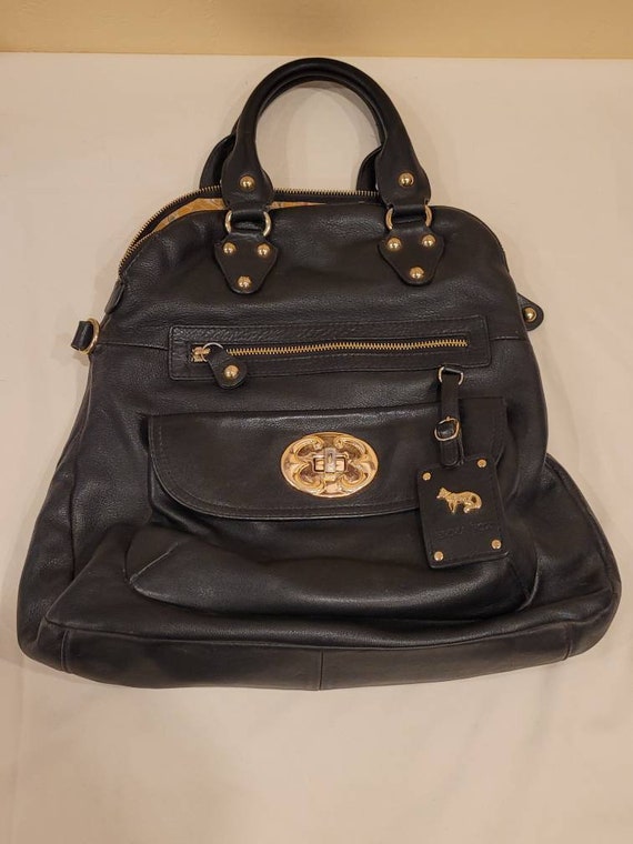 EMMA FOX black leather purse