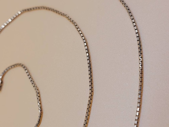 14k solid yellow gold box chain necklace,  24" - image 6