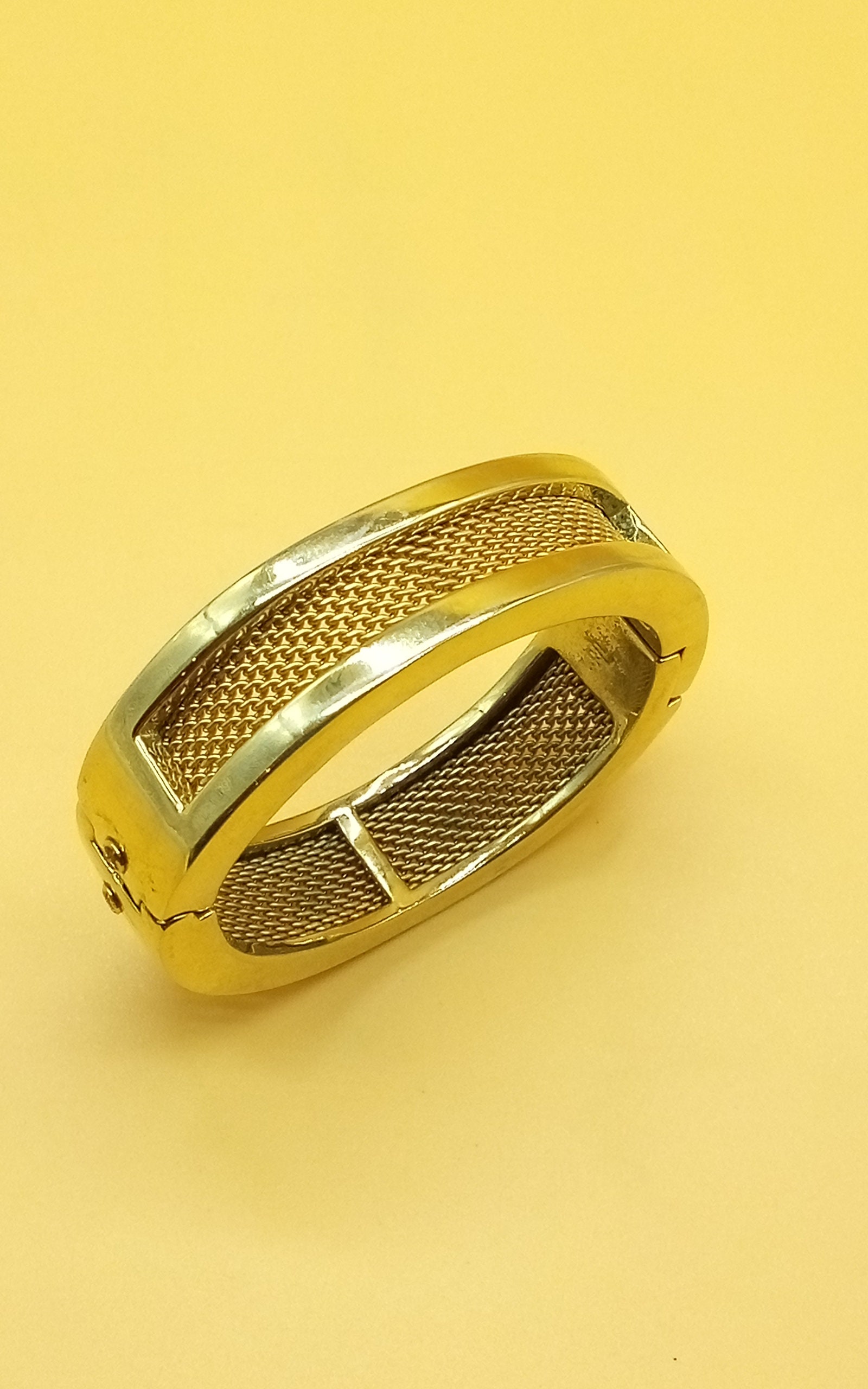 Buy Vintage Ralph Lauren Heavy Gold Tone Hinged Bangle Bracelet