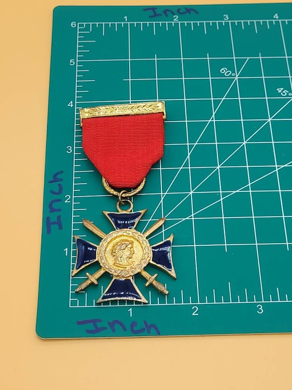 Vintage B&W Butler and Wilson enamel medallion ri… - image 2