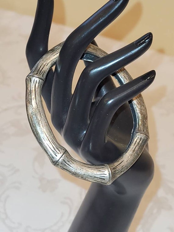 Silver solid bamboo bangle Silver solid bamboo bangle