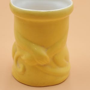 vintage ceramic yellow monkey body glass cup
