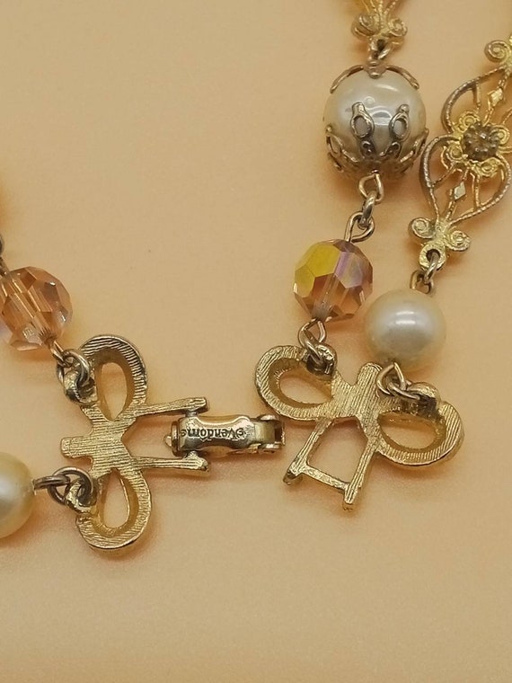 Vintage Vendome AB and faux baroque pearl beaded … - image 10
