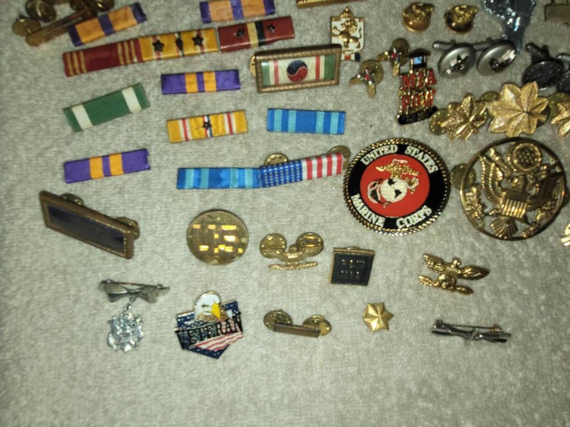 Vintage Military Pins Medals Awards Lot of 114 Pieces of Etsy