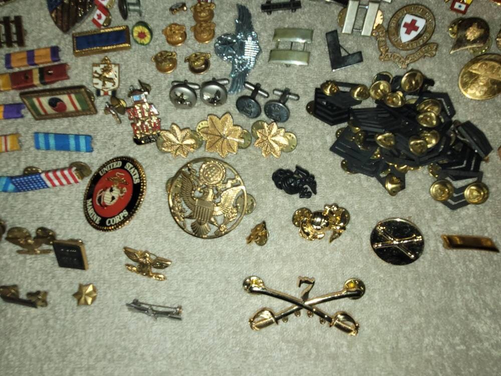 Vintage Military Pins Medals Awards Lot of 114 Pieces of | Etsy