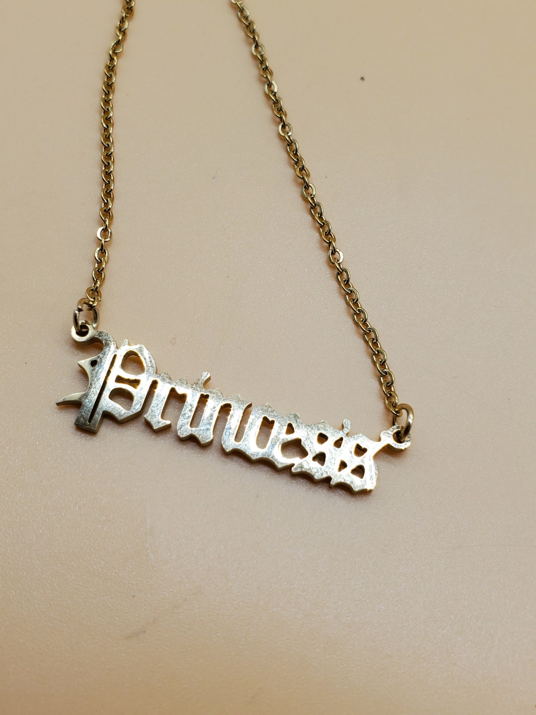 Gold Plated Princess Chain Necklace - Etsy