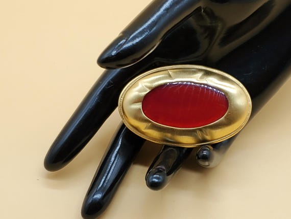 vintage unsigned Anne Klein Byzantine style gold … - image 3