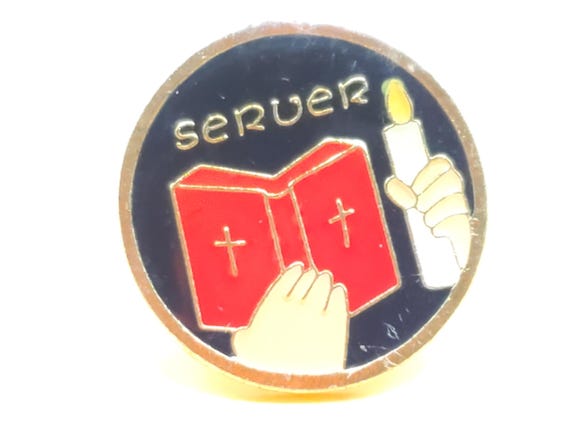 vintage Server Alter Server lapel pin