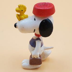 vintage 1972 Snoopy and Woodstock PVC figurine