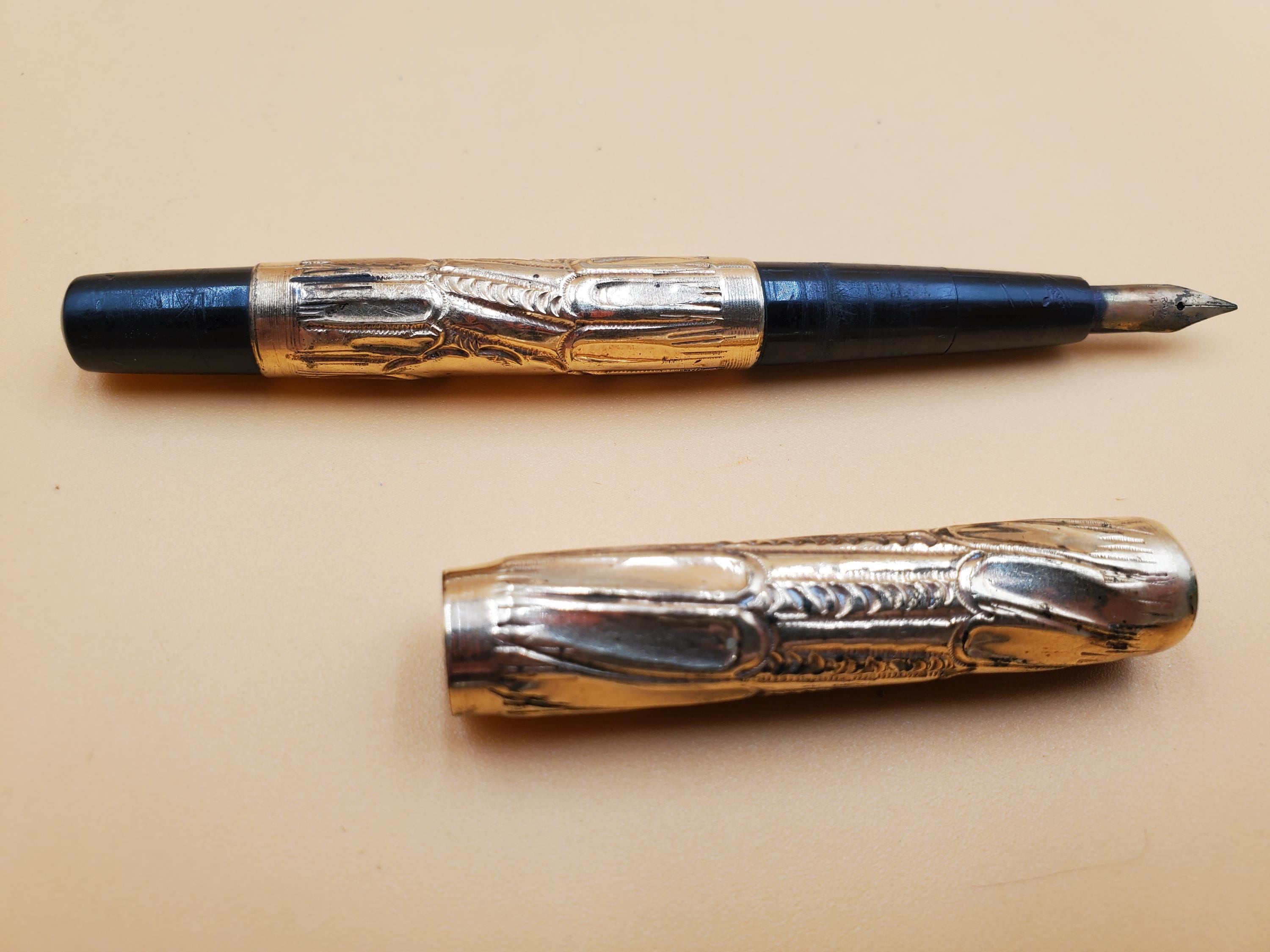 14K GOLD PLATED 万年筆ペン先 12点 アンティーク アンティークゴールドオーバーレイ 14Kペン先万年筆 - Etsy 日本