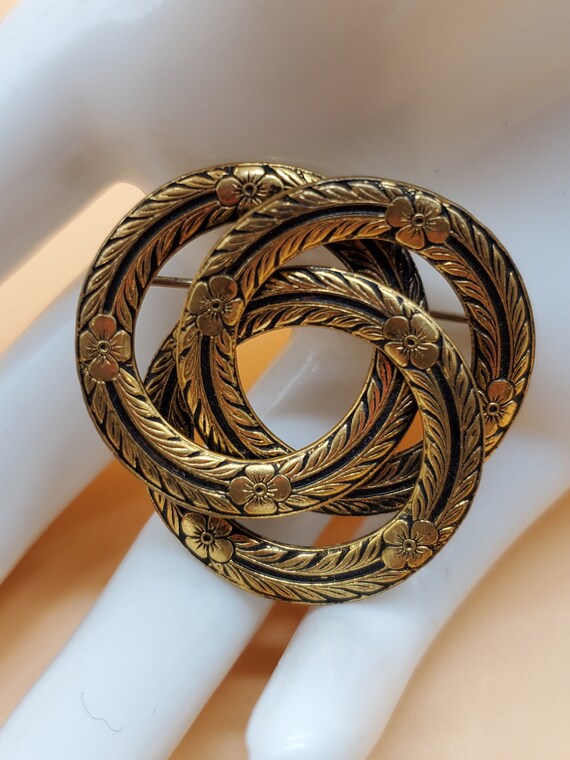 vintage Victorian style interlocking textured loo… - image 2