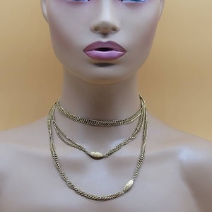 ヴィンテージ モネ XL ダブルチェーンネックレス