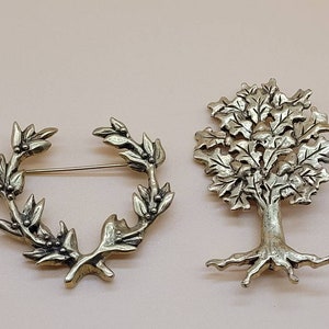 Vintage Lindsay Boyer bronze brassy tone brooch, select styles