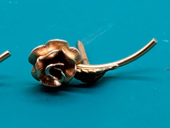 Vintage Krementz gold filled rose pin, select sty… - image 7