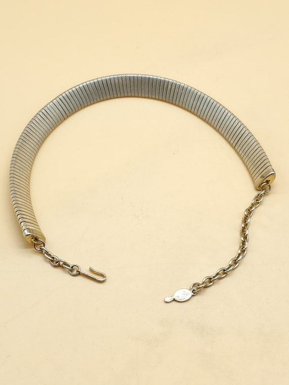 Vintage Sarah Coventry gold tone Omega choker nec… - image 9