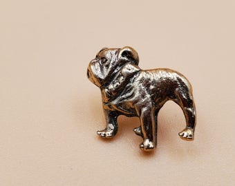 vintage small bulldog lapel pin