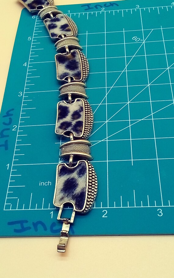 Cheetah leopard animal print panel link necklace - image 5