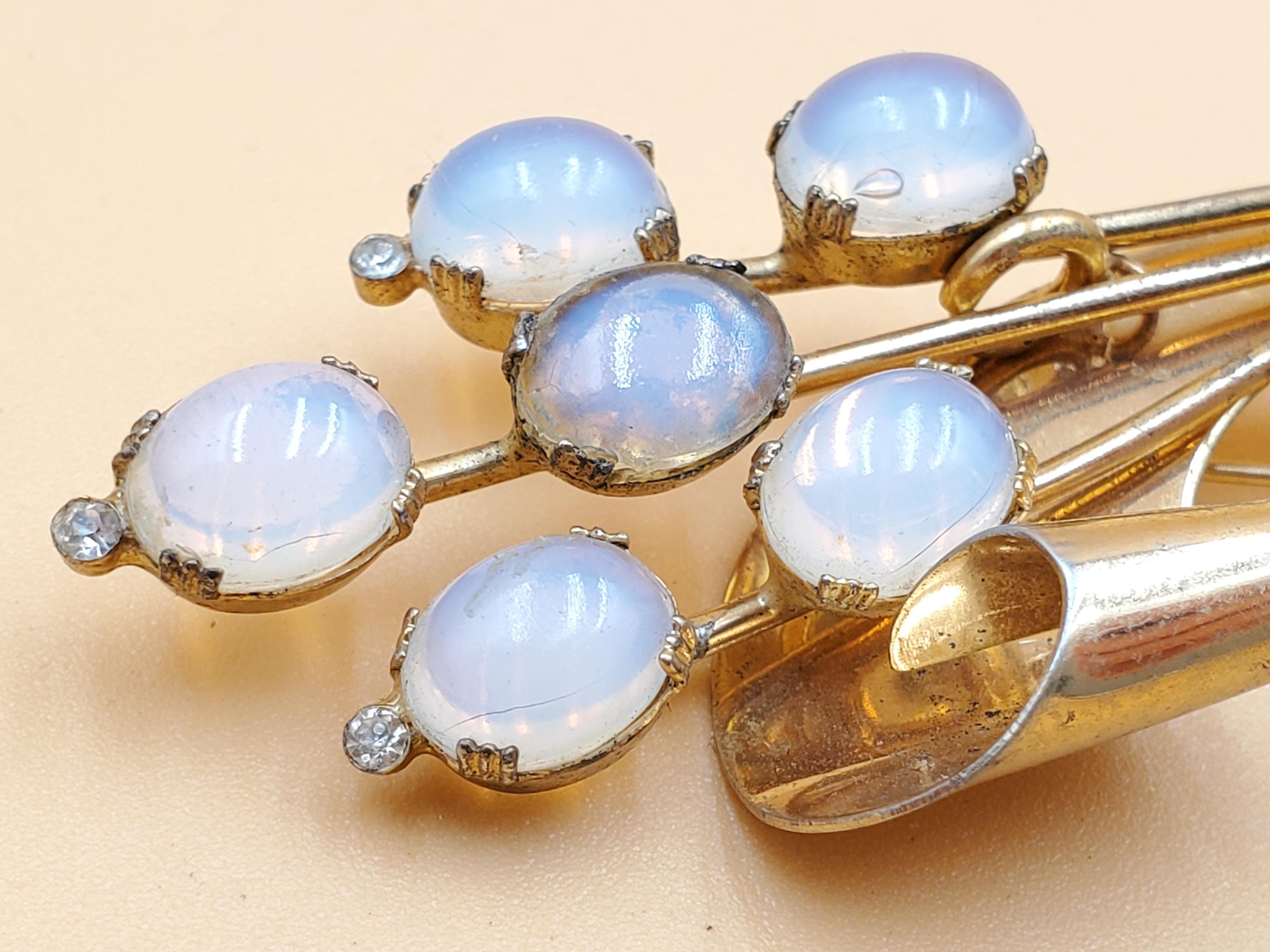 Vintage Coro Pegasus Sterling Rose Gold Tone Large Spry Flowers