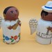 Mexican Natural Clay Angel playing Accordion Wall Hanging Folk Art