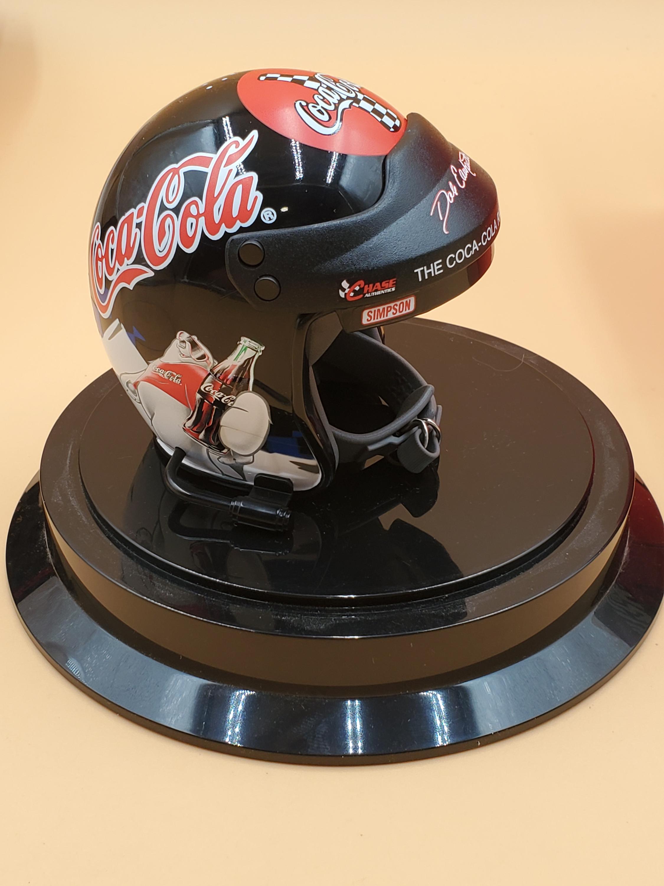 coca cola motorcycle helmet 1998 Dale Earnhardt Jr Coca-cola :3 Scale Helmet With Display