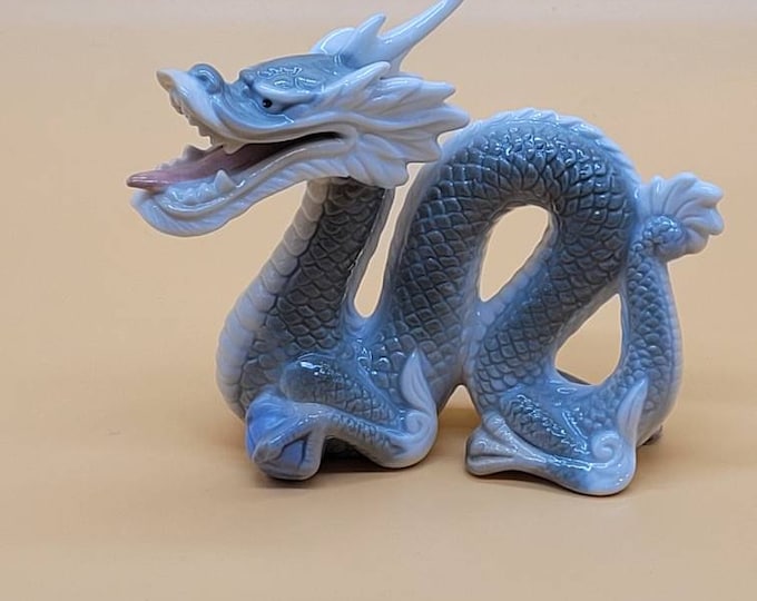 Vintage Japanese Porcelain Dragon Figurine Etsy
