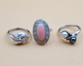 vintage Avon silver tone band ring, select styles