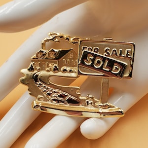 Vintage AJC Realtor Gor Sale SOLD brooch