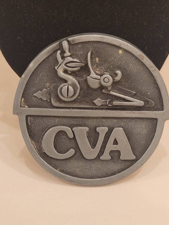 Vintage CVA belt buckle, Connecticut Valley Arms b