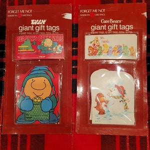 Vintage American Greetings Holiday Cartoon Giant Gift Tage, select styles