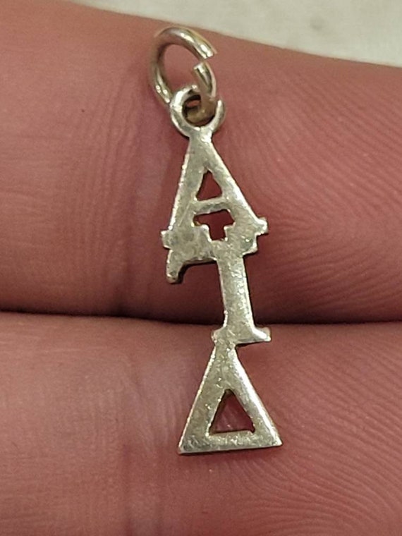 Vintage Alpha Gamma Delta sterling charm pendant