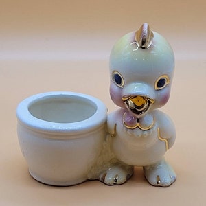 Vintage Royal Copley style baby rooster planter